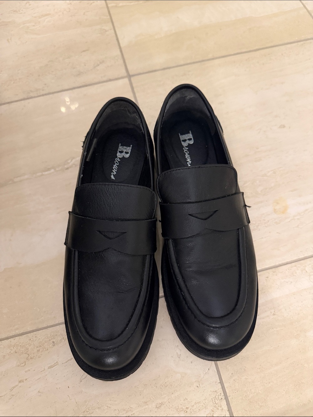 Black Penny Loafers for Women — Brown Brand